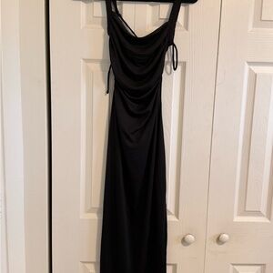 Black Women’s Cowl Neck Maxi Dress